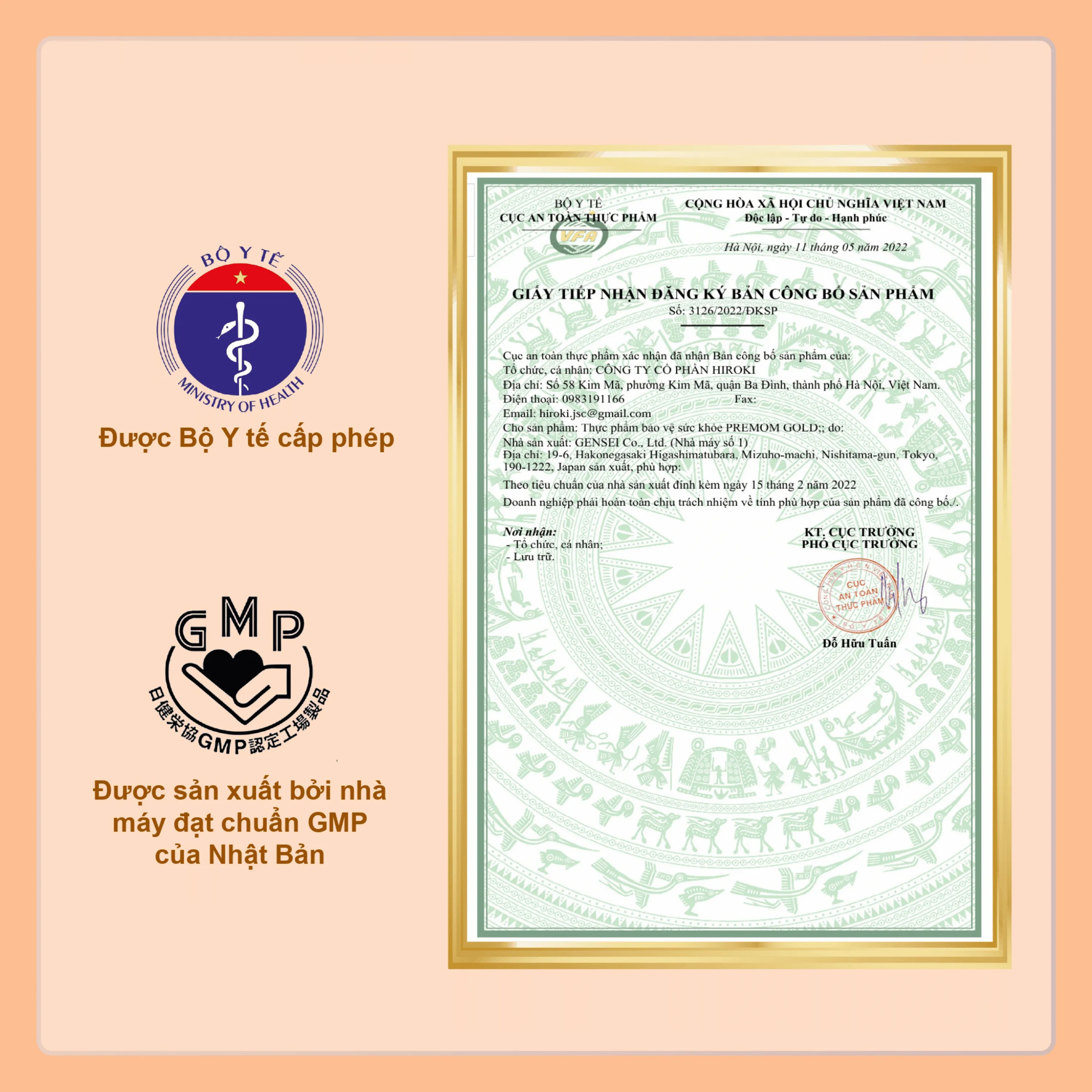 VIÊN UỐNG HỖ TRỢ PHỤ NỮ TRƯỚC KHI MANG THAI PREMOM GOLD JPANWELL 60V 5