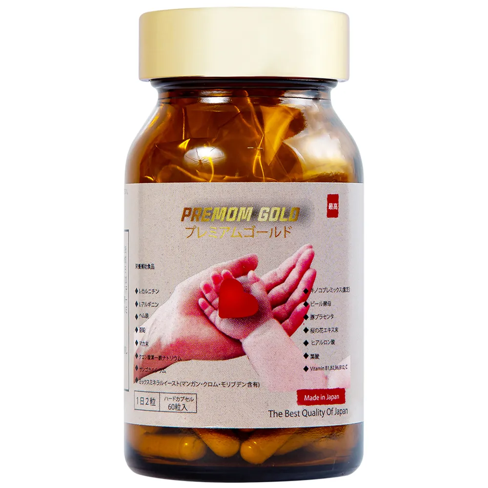 VIÊN UỐNG HỖ TRỢ PHỤ NỮ TRƯỚC KHI MANG THAI PREMOM GOLD JPANWELL 60V 6