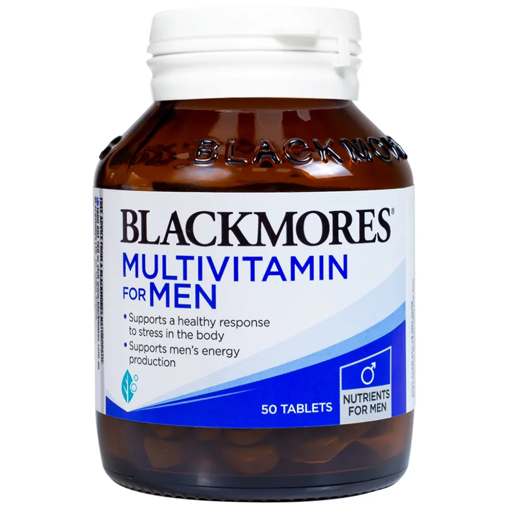 VIÊN UỐNG HỖ TRỢ SỨC KHỎE NAM GIỚI BLACKMORES MULTIVITAMIN FOR MEN 50V