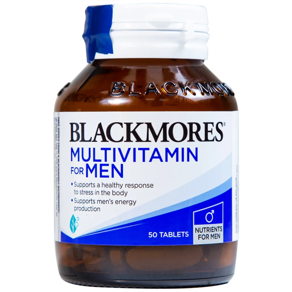 VIÊN UỐNG HỖ TRỢ SỨC KHỎE NAM GIỚI BLACKMORES MULTIVITAMIN FOR MEN 50V 6