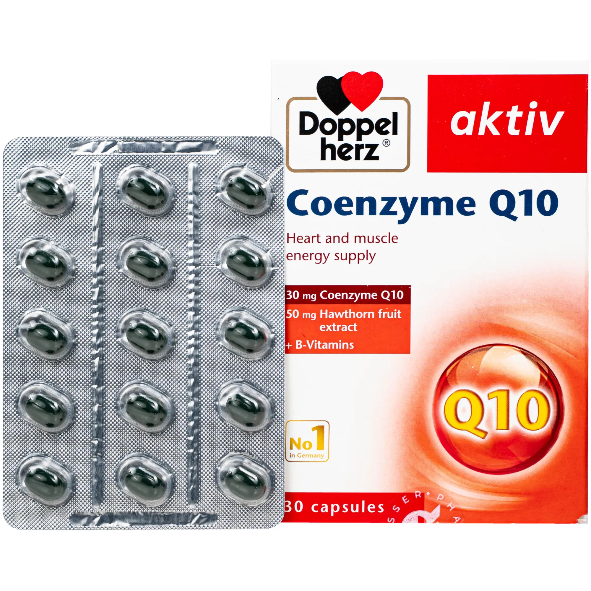 VIÊN UỐNG HỖ TRỢ SỨC KHỎE TIM MẠCH COENZYME Q10 DOPPELHERZ 2X15