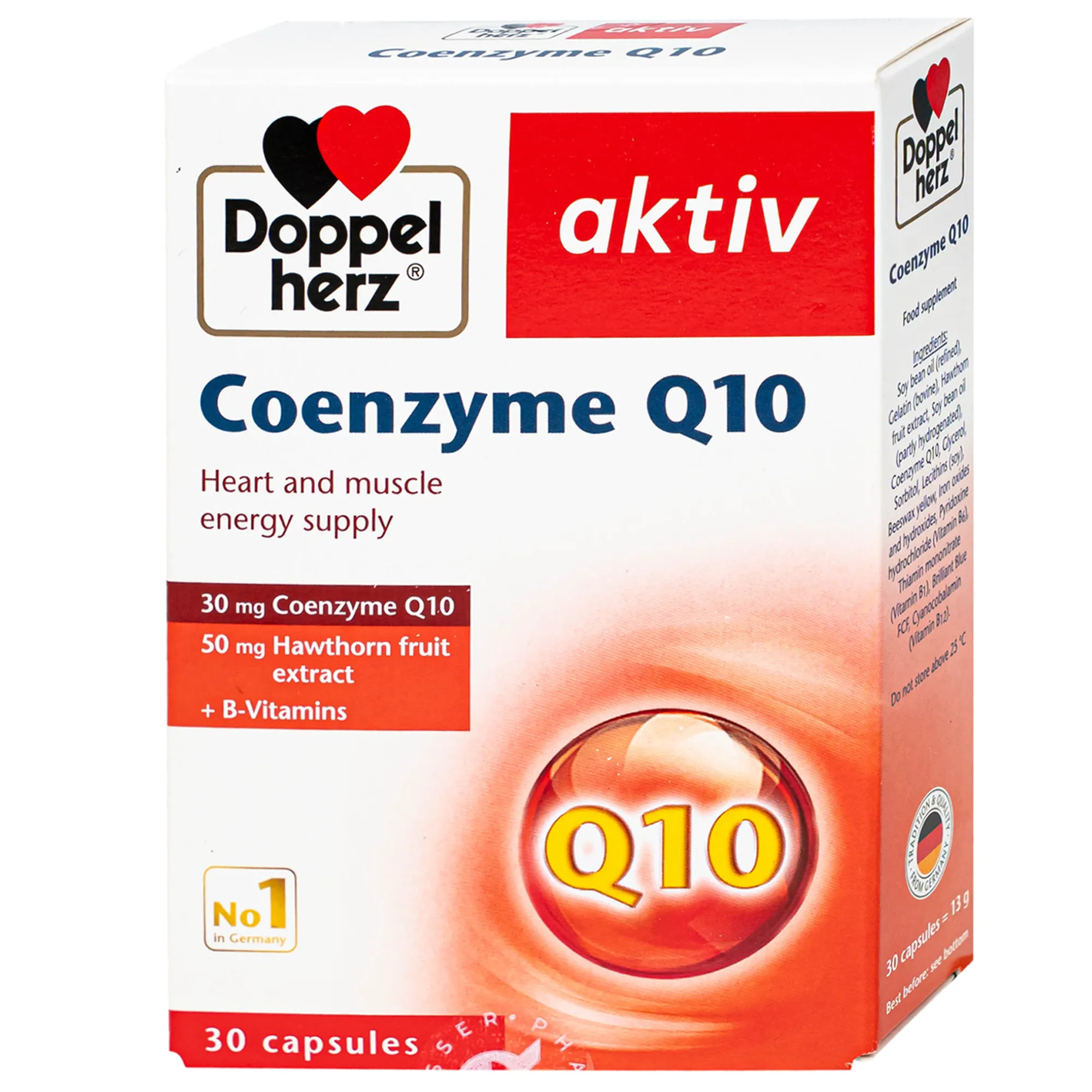 VIÊN UỐNG HỖ TRỢ SỨC KHỎE TIM MẠCH COENZYME Q10 DOPPELHERZ 2X15 5