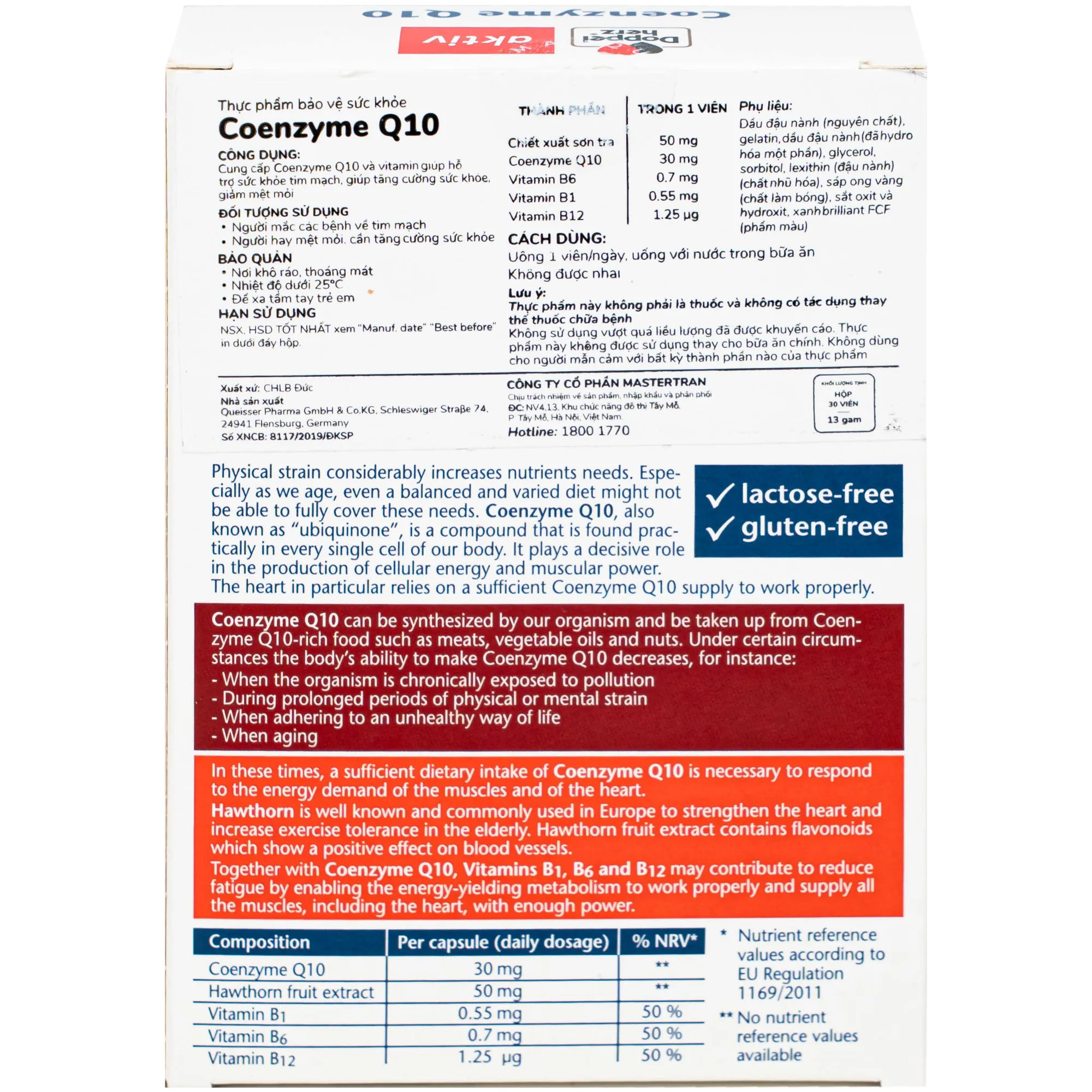 VIÊN UỐNG HỖ TRỢ SỨC KHỎE TIM MẠCH COENZYME Q10 DOPPELHERZ 2X15 6