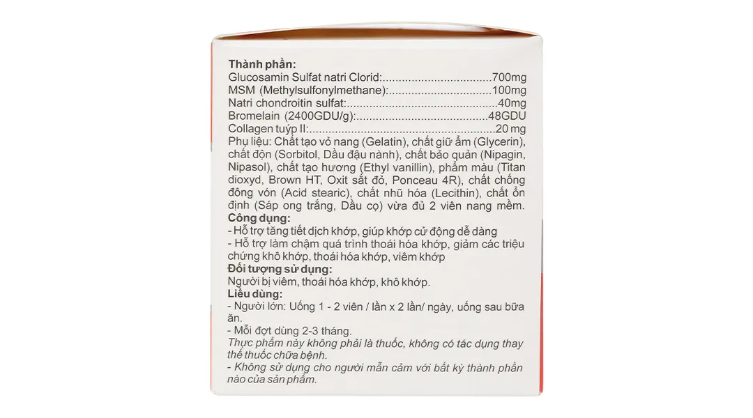 Viên Uống Hỗ Trợ Sụn/Khớp Ecolife Glucosamin hộp 60 viên 3