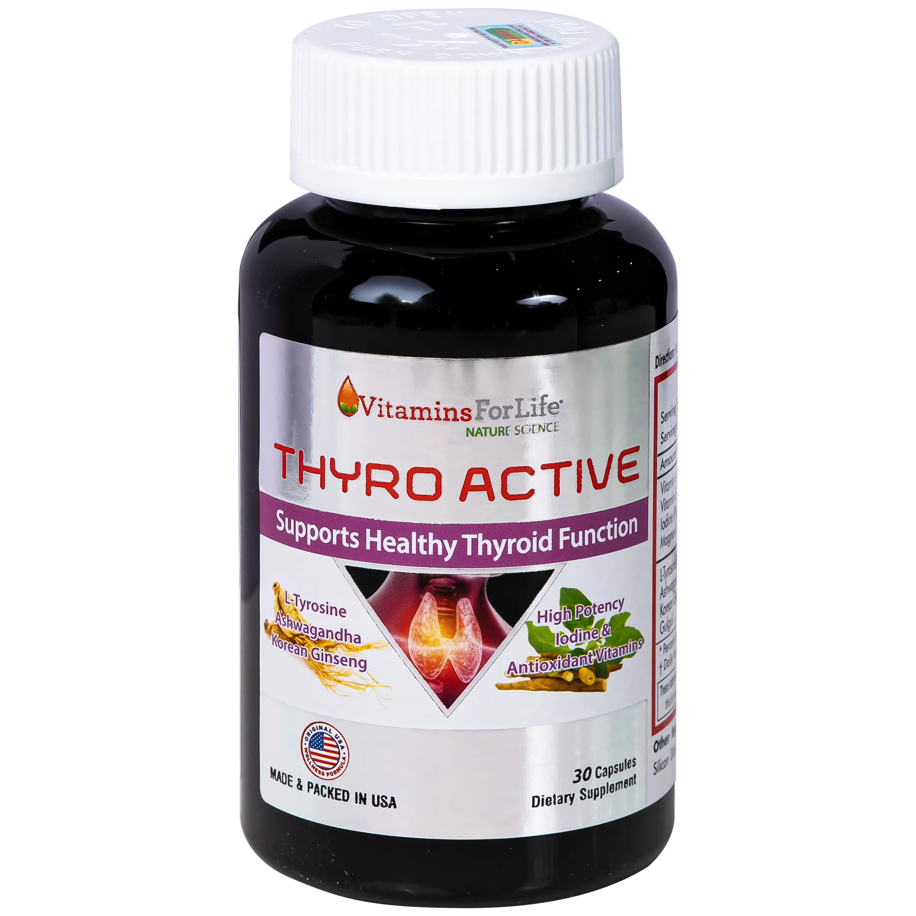 VIÊN UỐNG HỖ TRỢ TĂNG CƯỜNG CHỨC NĂNG TUYẾN GIÁP THYRO ACTIVE VITAMINS FOR LIFE 30V 4