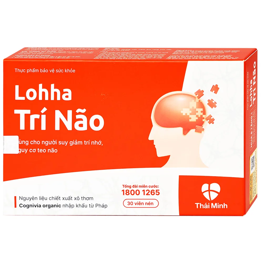 VIÊN UỐNG HỖ TRỢ TĂNG CƯỜNG HOẠT ĐỘNG CỦA TRÍ NÃO LOHHA TRÍ NÃO THÁI MINH 3X10