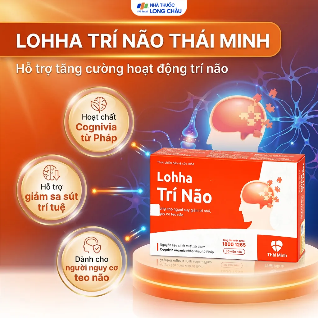VIÊN UỐNG HỖ TRỢ TĂNG CƯỜNG HOẠT ĐỘNG CỦA TRÍ NÃO LOHHA TRÍ NÃO THÁI MINH 3X10 2