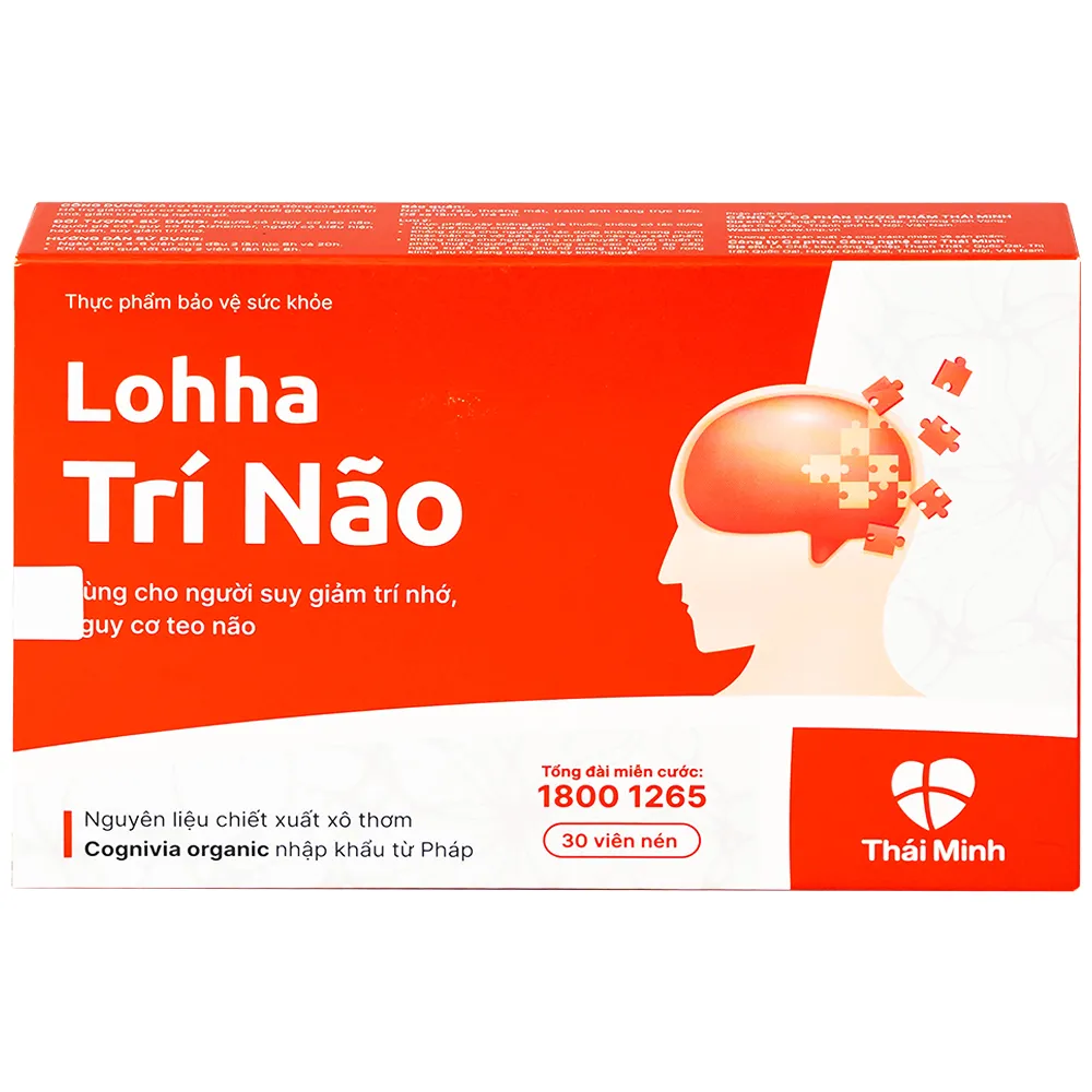 VIÊN UỐNG HỖ TRỢ TĂNG CƯỜNG HOẠT ĐỘNG CỦA TRÍ NÃO LOHHA TRÍ NÃO THÁI MINH 3X10 7