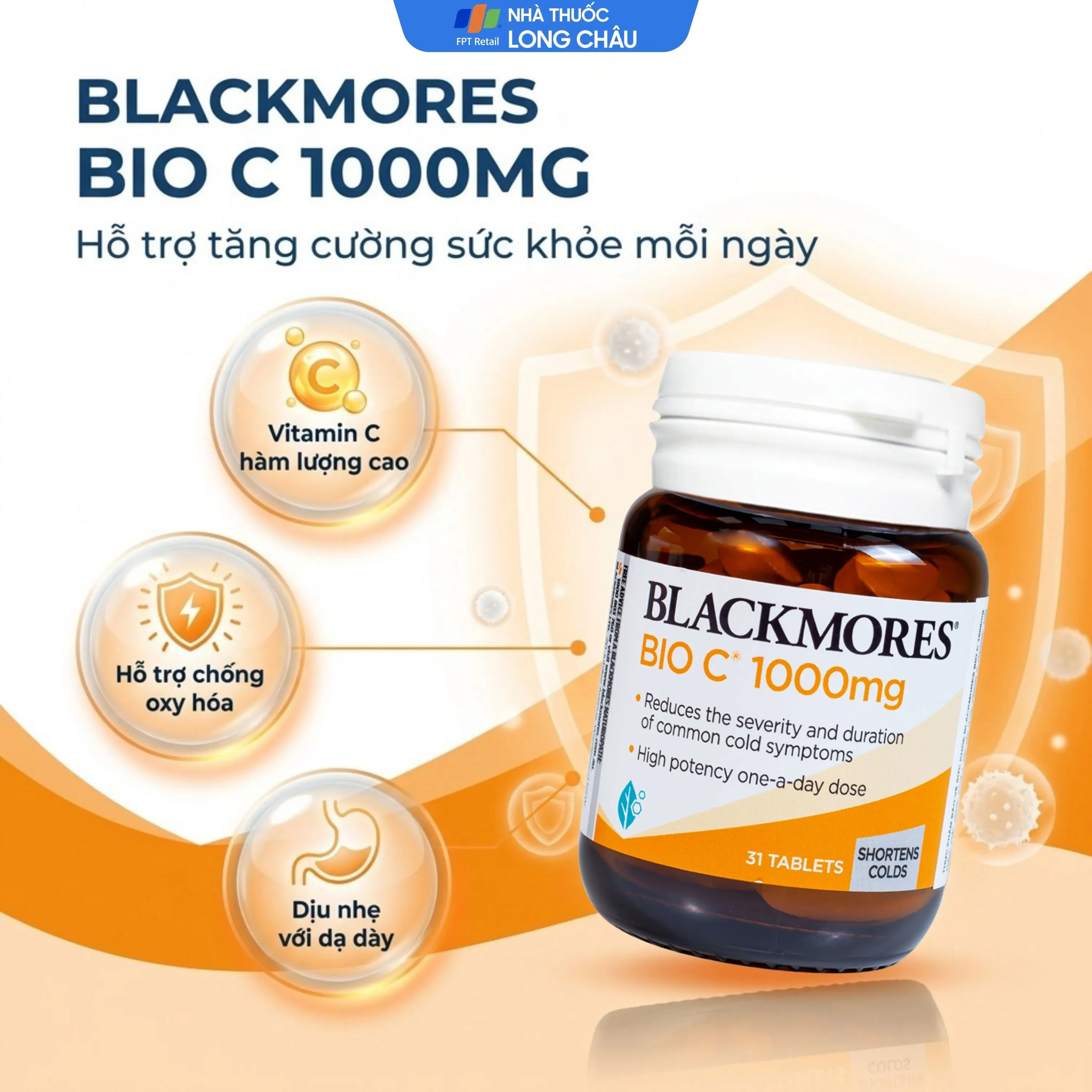 VIÊN UỐNG HỖ TRỢ TĂNG CƯỜNG SỨC KHỎE BLACKMORES BIO C 1000MG 31V 3