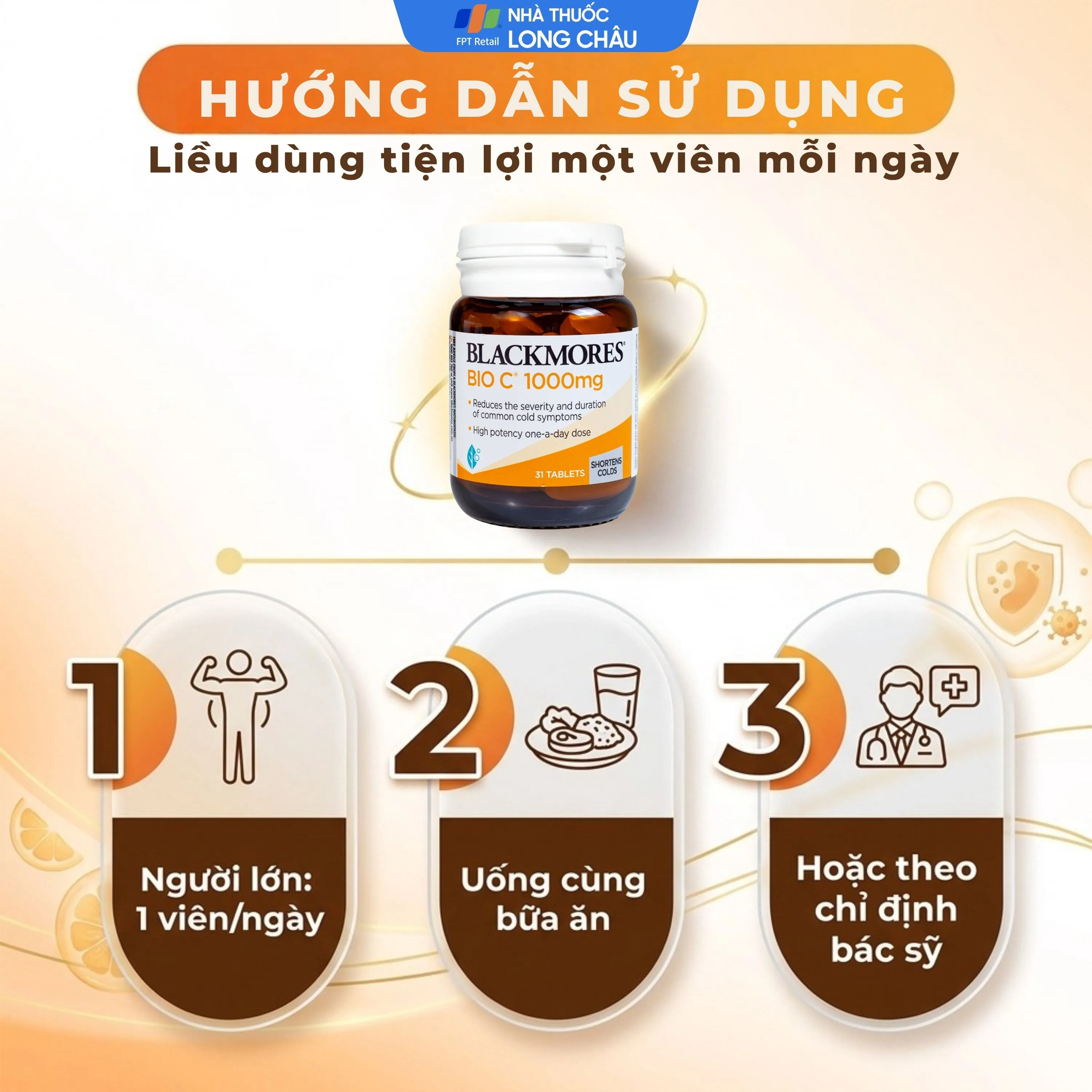 VIÊN UỐNG HỖ TRỢ TĂNG CƯỜNG SỨC KHỎE BLACKMORES BIO C 1000MG 31V 4
