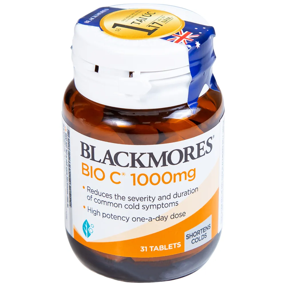 VIÊN UỐNG HỖ TRỢ TĂNG CƯỜNG SỨC KHỎE BLACKMORES BIO C 1000MG 31V 6