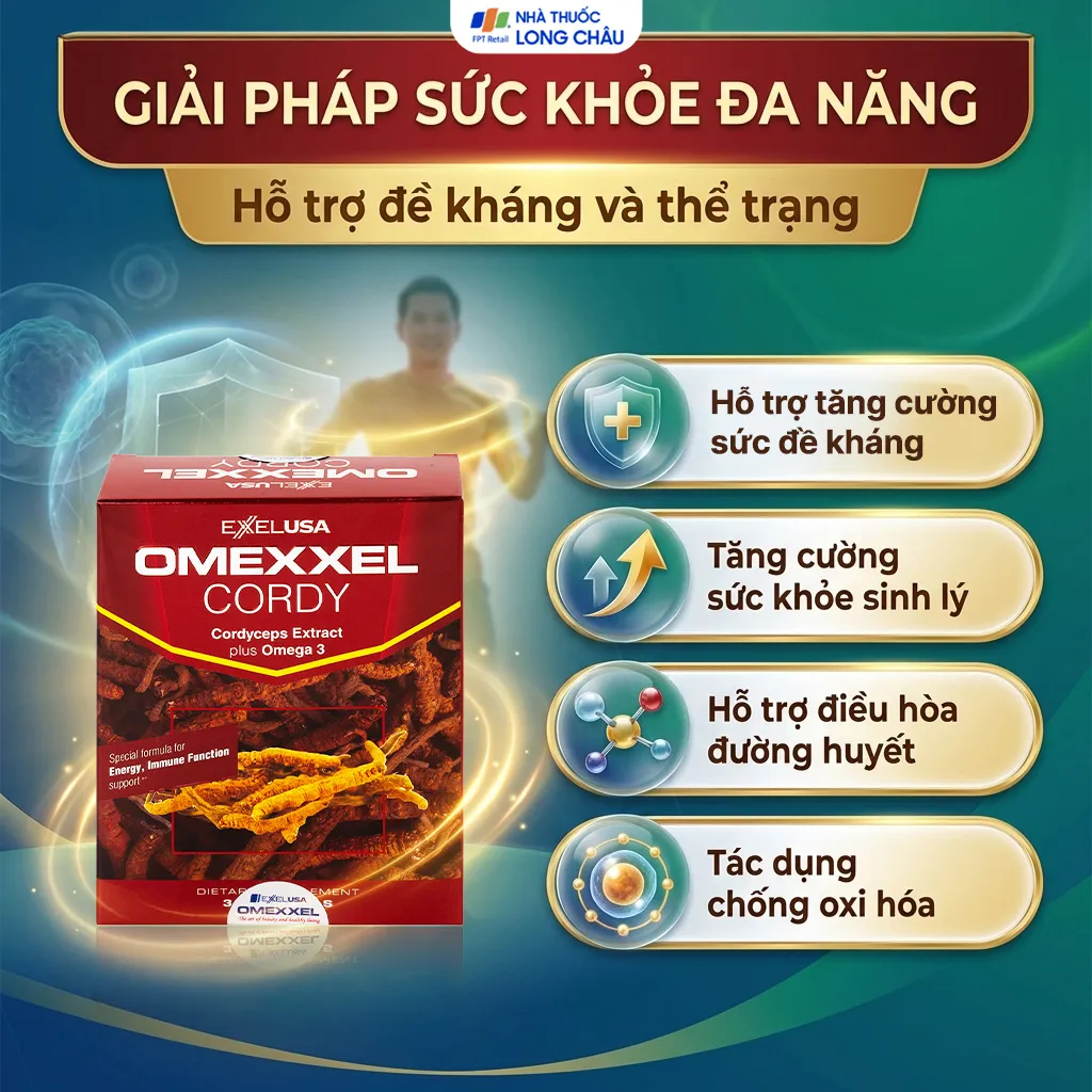 VIÊN UỐNG HỖ TRỢ TĂNG CƯỜNG SỨC ĐỀ KHÁNG OMEXXEL CORDY 3X10 4