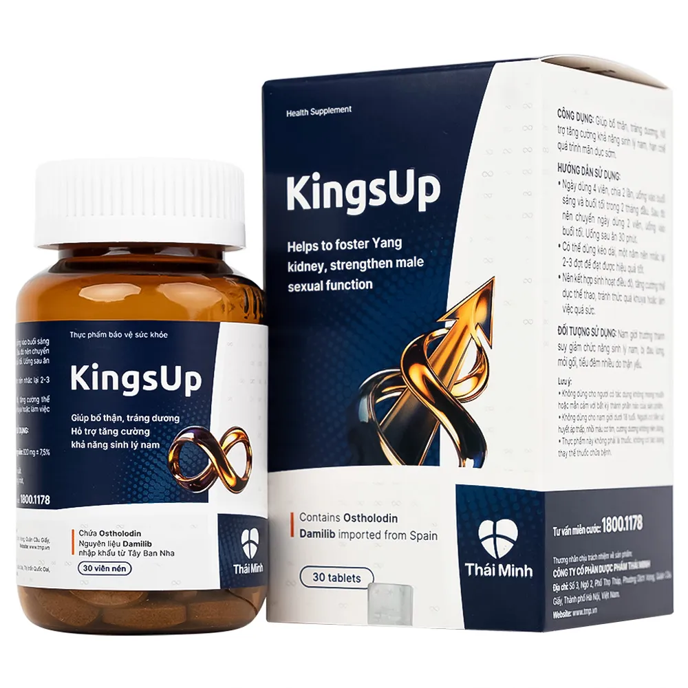 VIÊN UỐNG HỖ TRỢ TĂNG CƯỜNG SINH LÝ KINGSUP THÁI MINH 30V