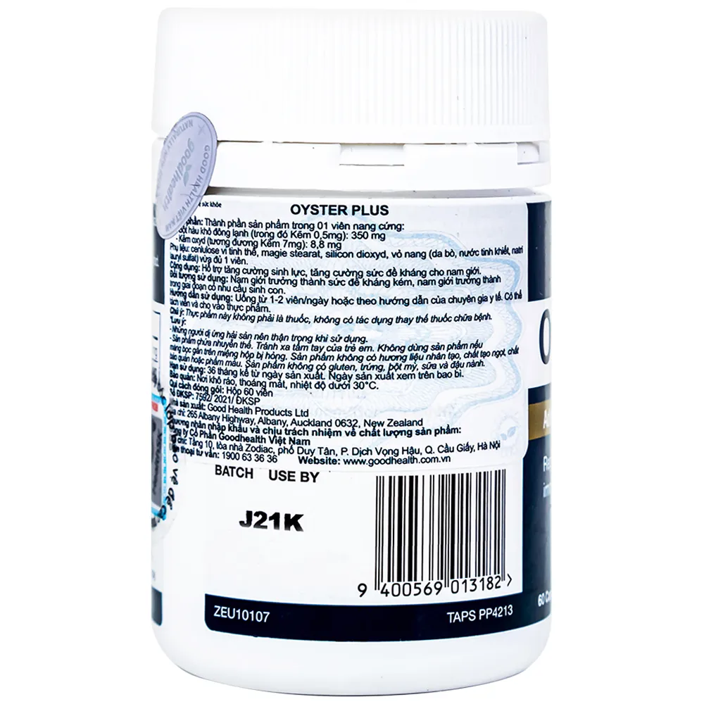 VIÊN UỐNG HỖ TRỢ TĂNG CƯỜNG SINH LỰC NAM GIỚI OYSTER PLUS GOODHEALTH 60V 4