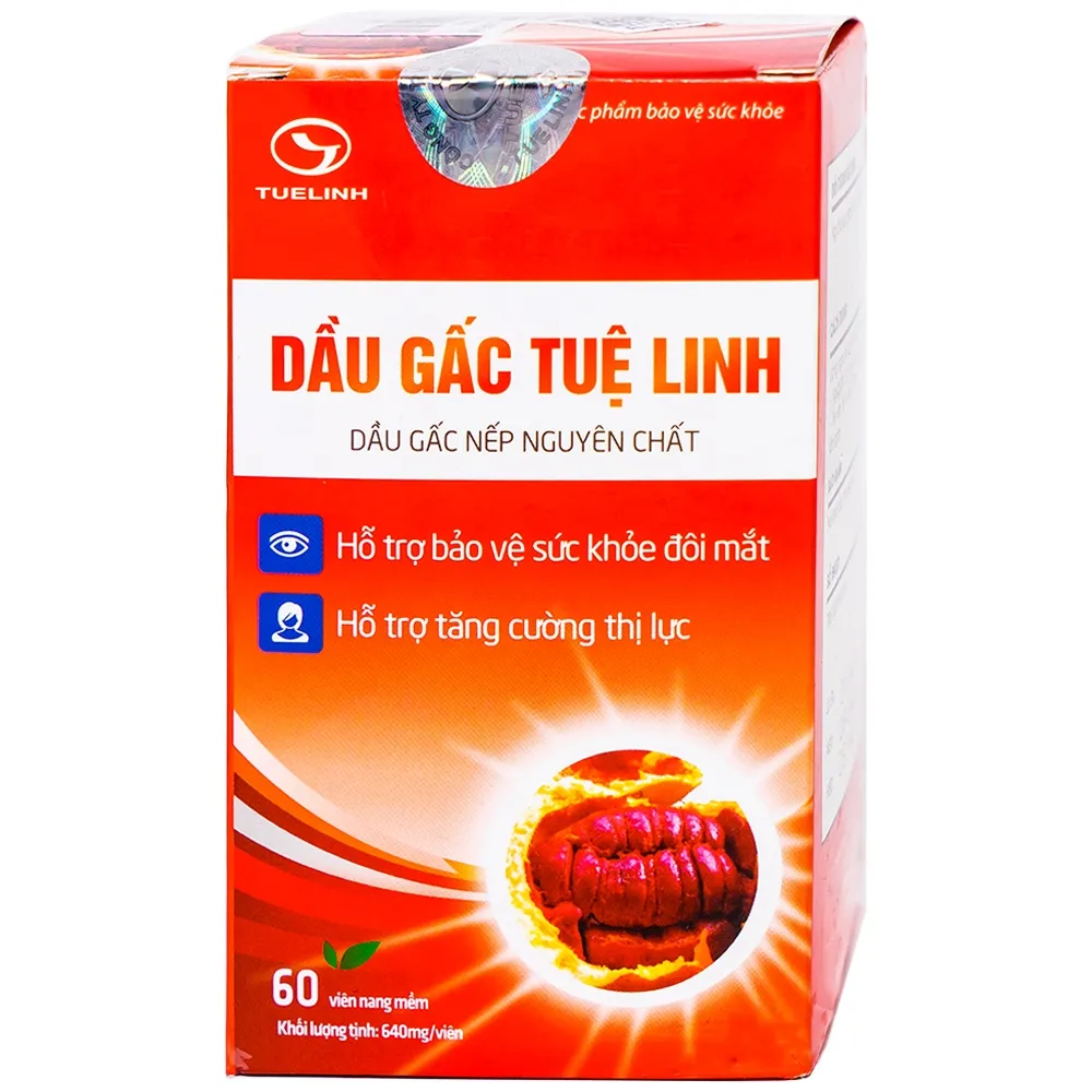 VIÊN UỐNG HỖ TRỢ TĂNG CƯỜNG THỊ LỰC DẦU GẤC TUỆ LINH 60V