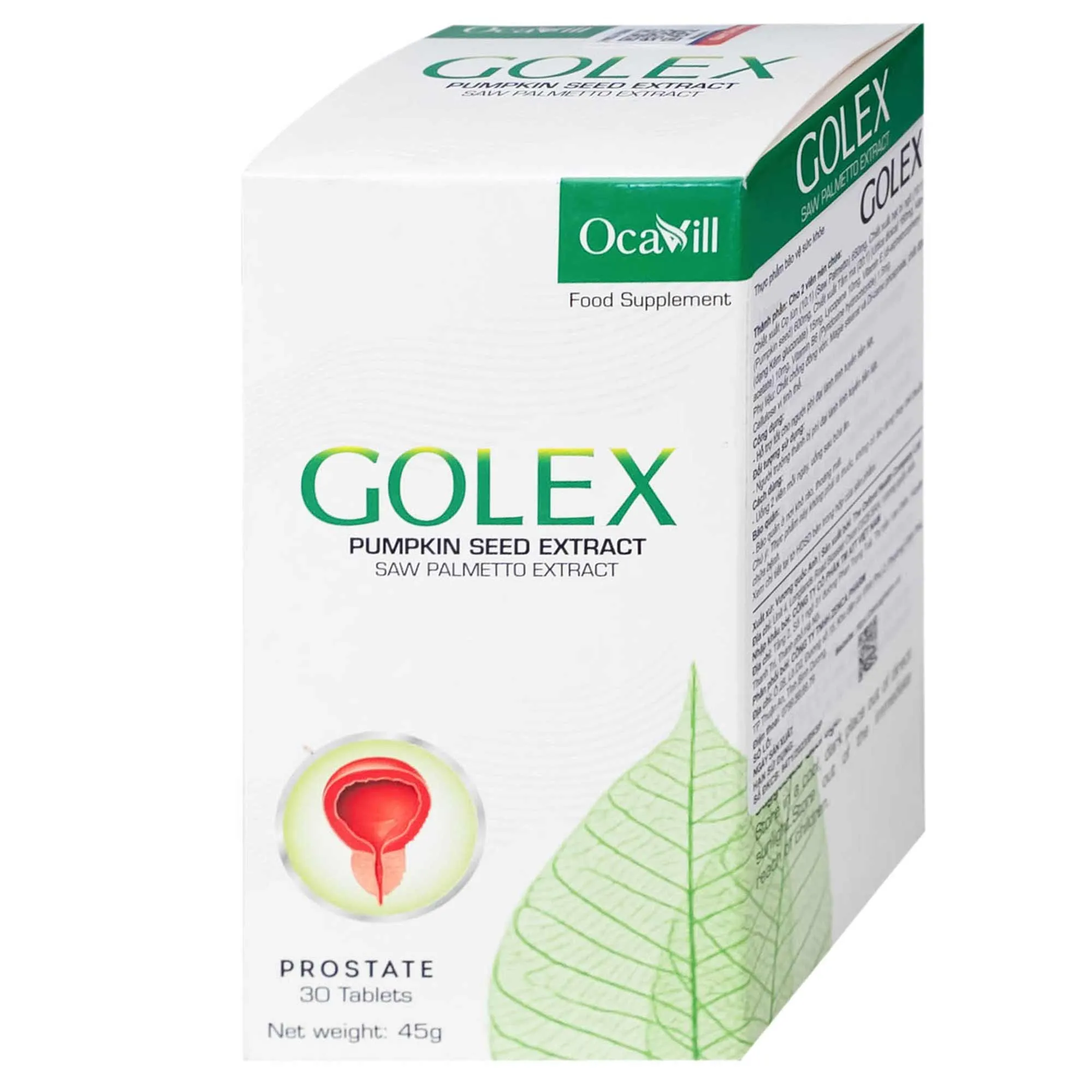 VIÊN UỐNG HỖ TRỢ TIỀN LIỆT TUYẾN - BỔ THẬN GOLEX OCAVILL THE OXFORD 30V 8