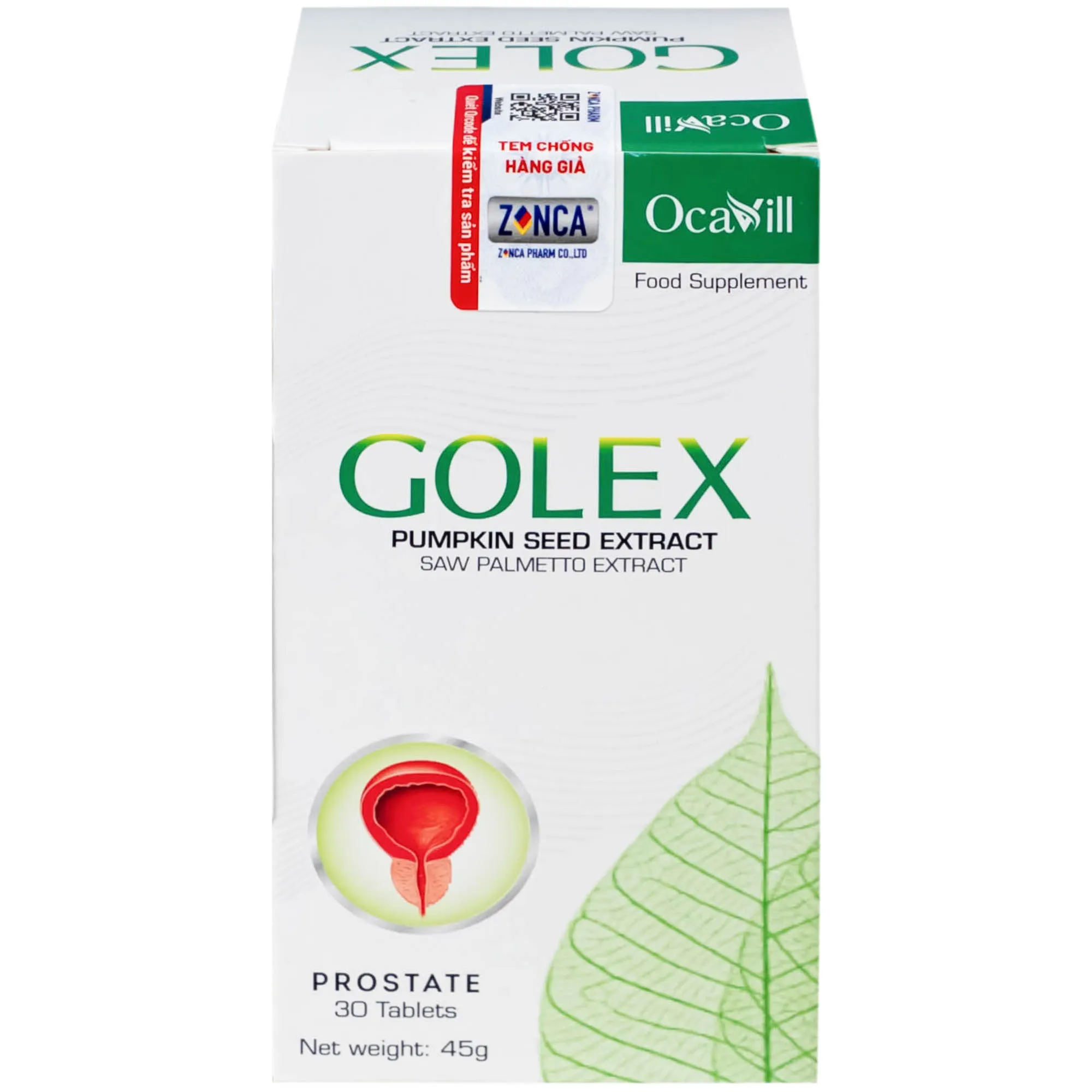 VIÊN UỐNG HỖ TRỢ TIỀN LIỆT TUYẾN - BỔ THẬN GOLEX OCAVILL THE OXFORD 30V 9
