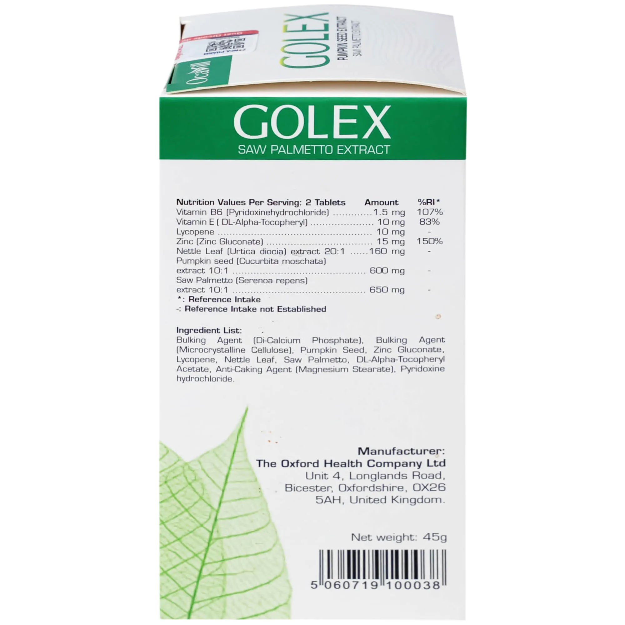 VIÊN UỐNG HỖ TRỢ TIỀN LIỆT TUYẾN - BỔ THẬN GOLEX OCAVILL THE OXFORD 30V 10