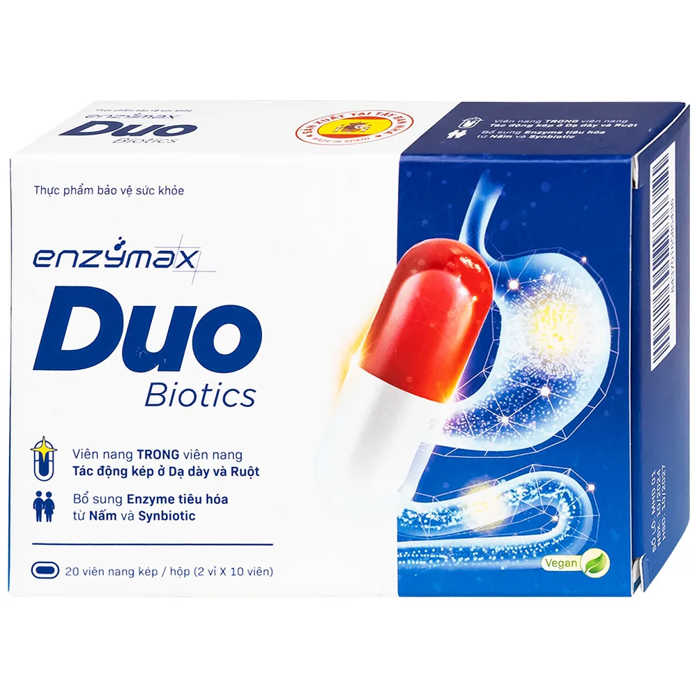 VIÊN UỐNG HỖ TRỢ TIÊU HÓA ENZYMAXDUO BIOTICS MHD 2X10