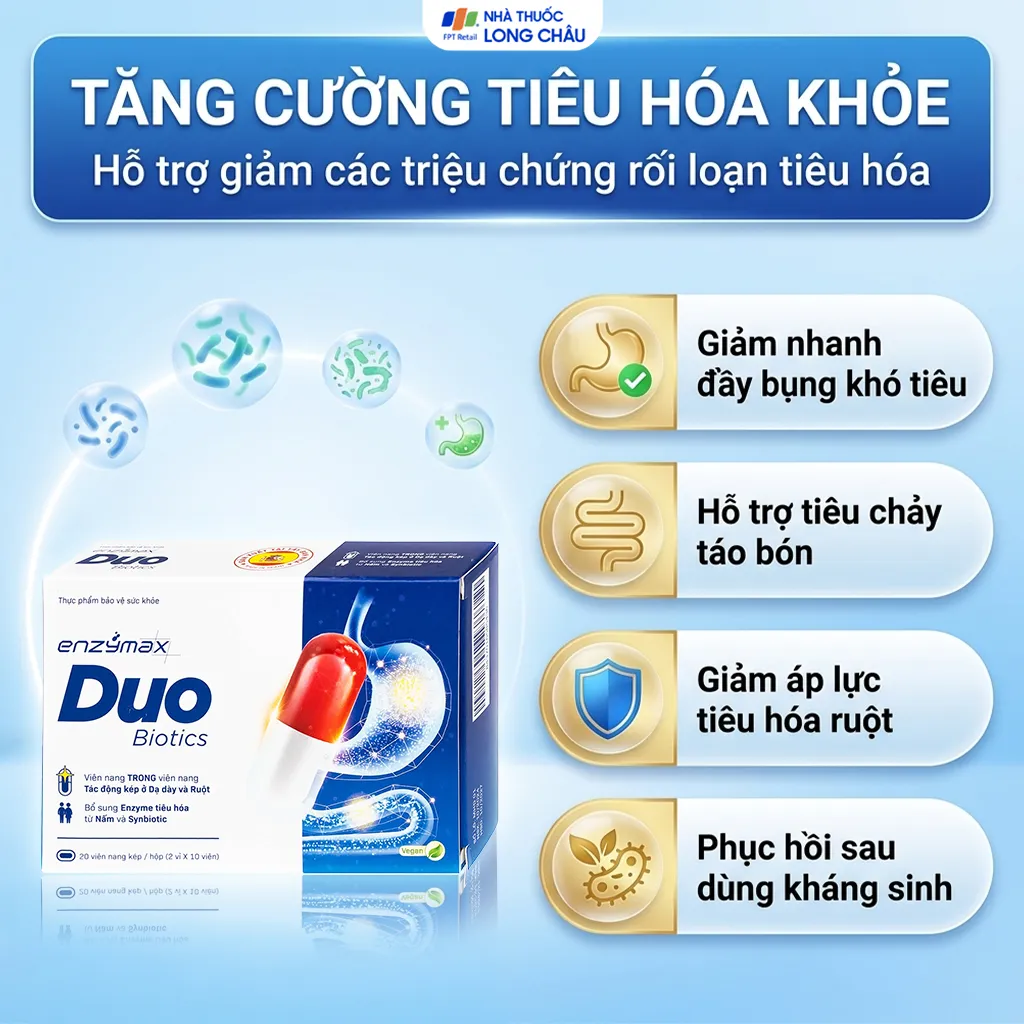 VIÊN UỐNG HỖ TRỢ TIÊU HÓA ENZYMAXDUO BIOTICS MHD 2X10 4