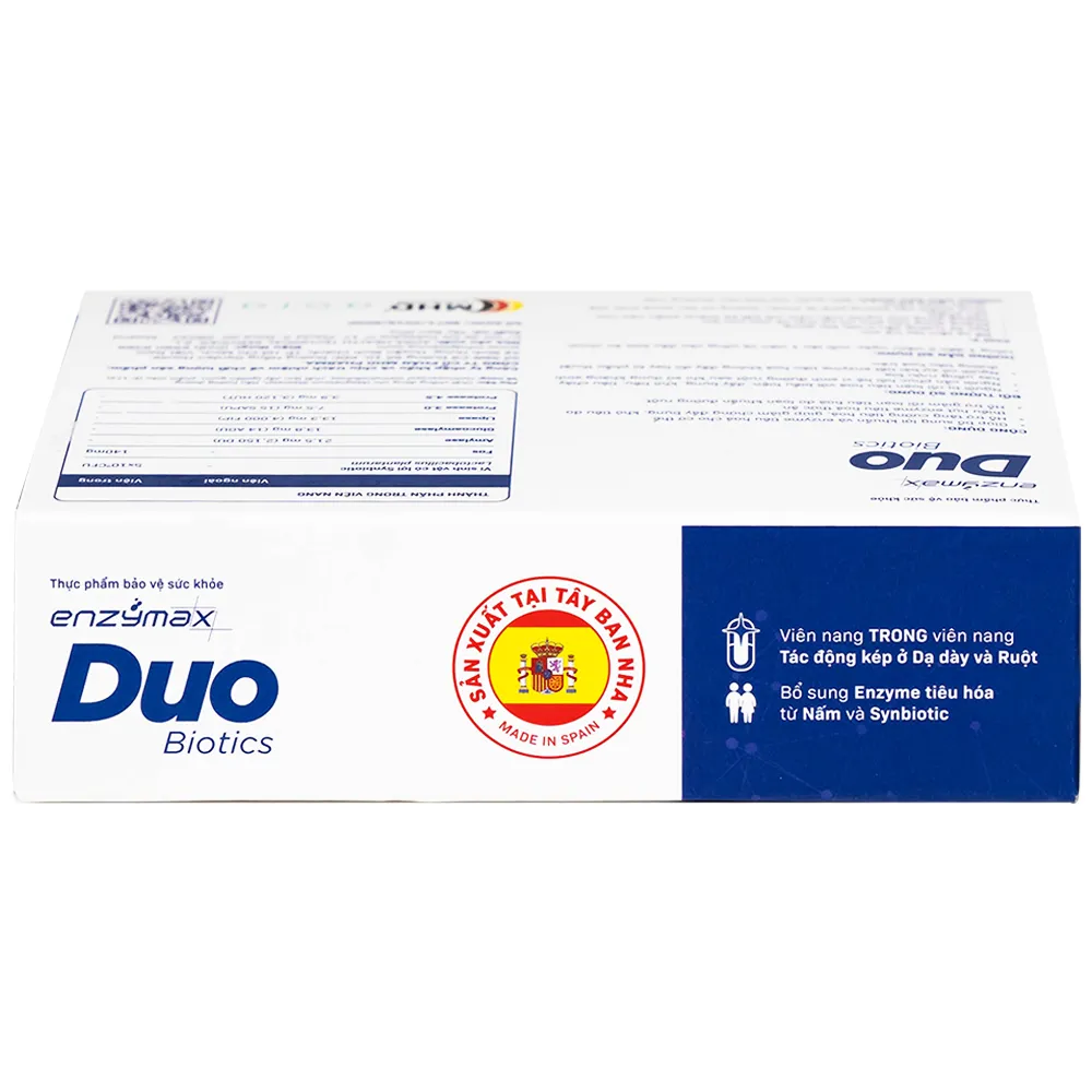 VIÊN UỐNG HỖ TRỢ TIÊU HÓA ENZYMAXDUO BIOTICS MHD 2X10 8