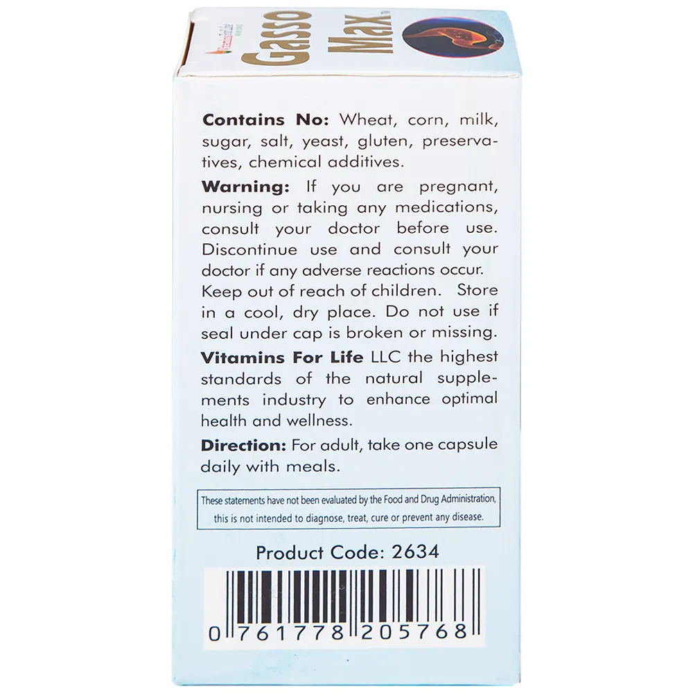VIÊN UỐNG HỖ TRỢ TIÊU HÓA GASSOMAX VITAMINS FOR LIFE 30V 10