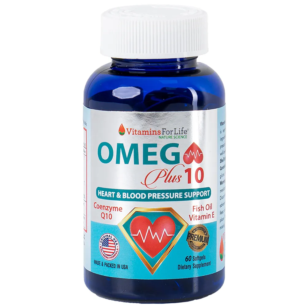 VIÊN UỐNG HỖ TRỢ TIM MẠCH OMEGA PLUS 10 VITAMINS FOR LIFE 60V 5