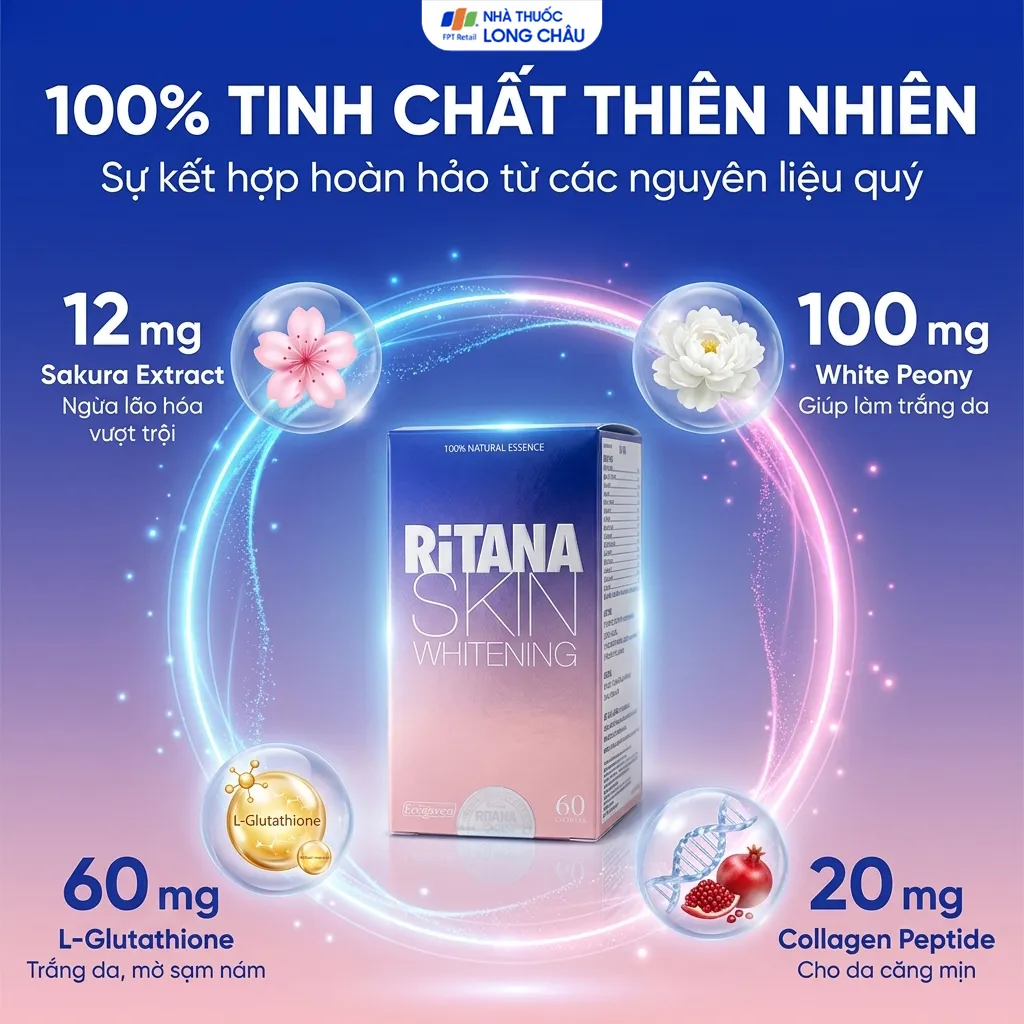 VIÊN UỐNG HỖ TRỢ TRẮNG DA RITANA ECOGREEN 60V 3