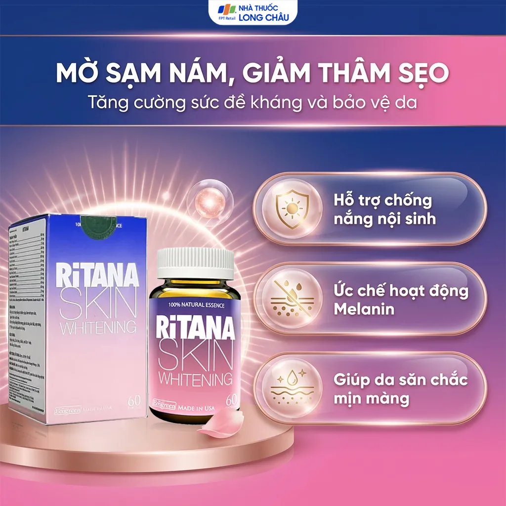 VIÊN UỐNG HỖ TRỢ TRẮNG DA RITANA ECOGREEN 60V 4