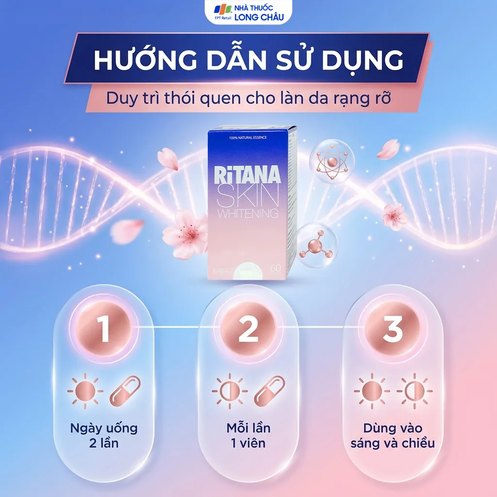 VIÊN UỐNG HỖ TRỢ TRẮNG DA RITANA ECOGREEN 60V 5