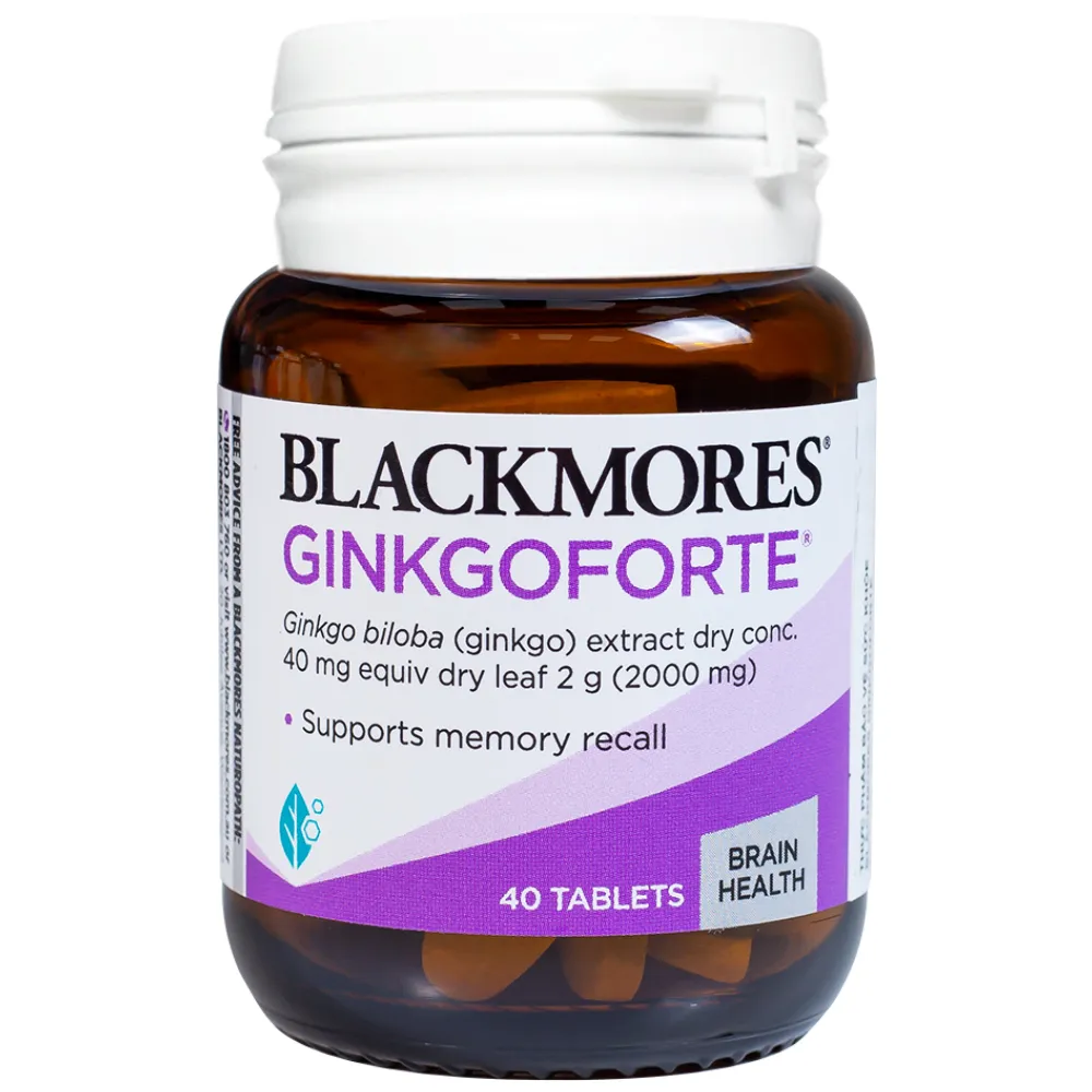 VIÊN UỐNG HỖ TRỢ TUẦN HOÀN MÁU NÃO BLACKMORES GINKGO FORTE 40V