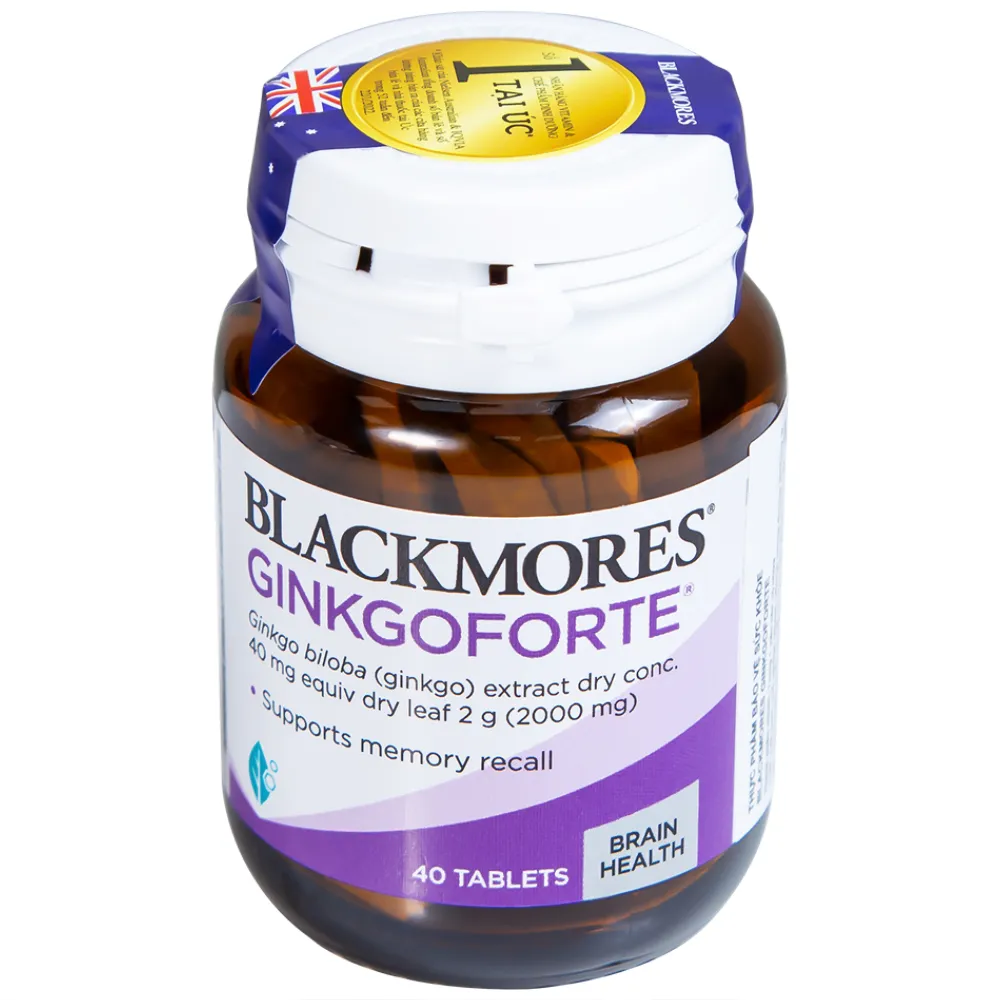 VIÊN UỐNG HỖ TRỢ TUẦN HOÀN MÁU NÃO BLACKMORES GINKGO FORTE 40V 6