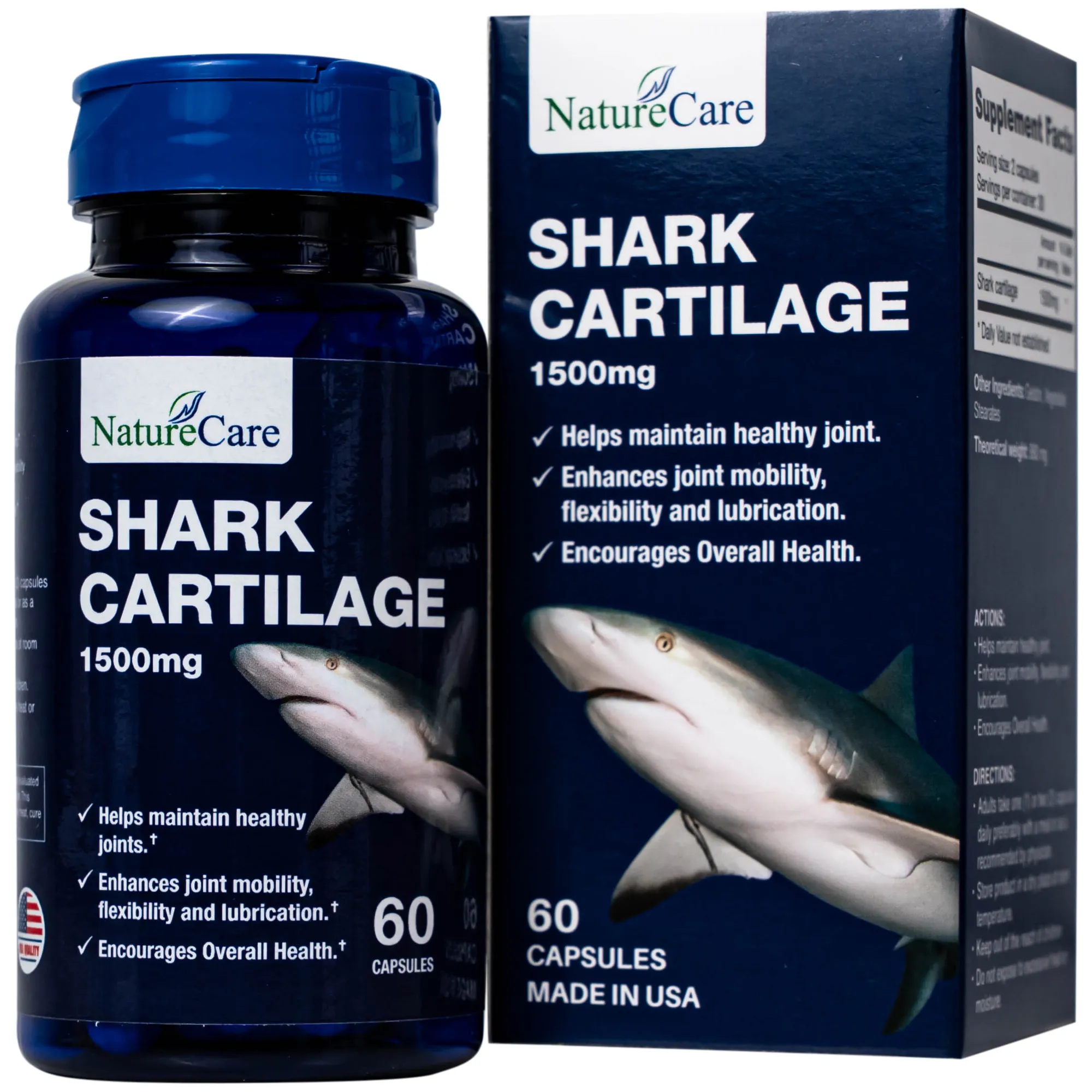 VIÊN UỐNG HỖ TRỢ XƯƠNG KHỚP SHARK CARTILAGE NATURE CARE 60V