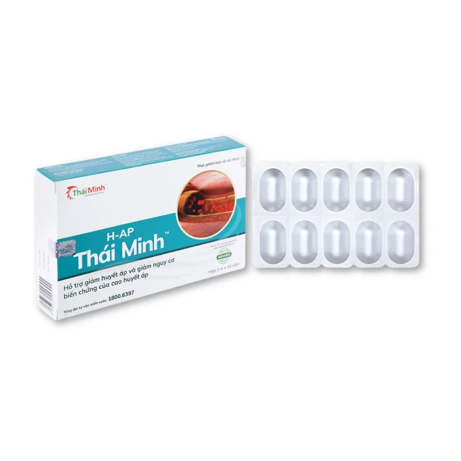 Viên uống H-AP Thái Minh hỗ trợ giảm huyết áp (Hộp 20 viên)