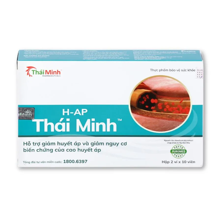 Viên uống H-AP Thái Minh hỗ trợ giảm huyết áp (Hộp 20 viên) 2