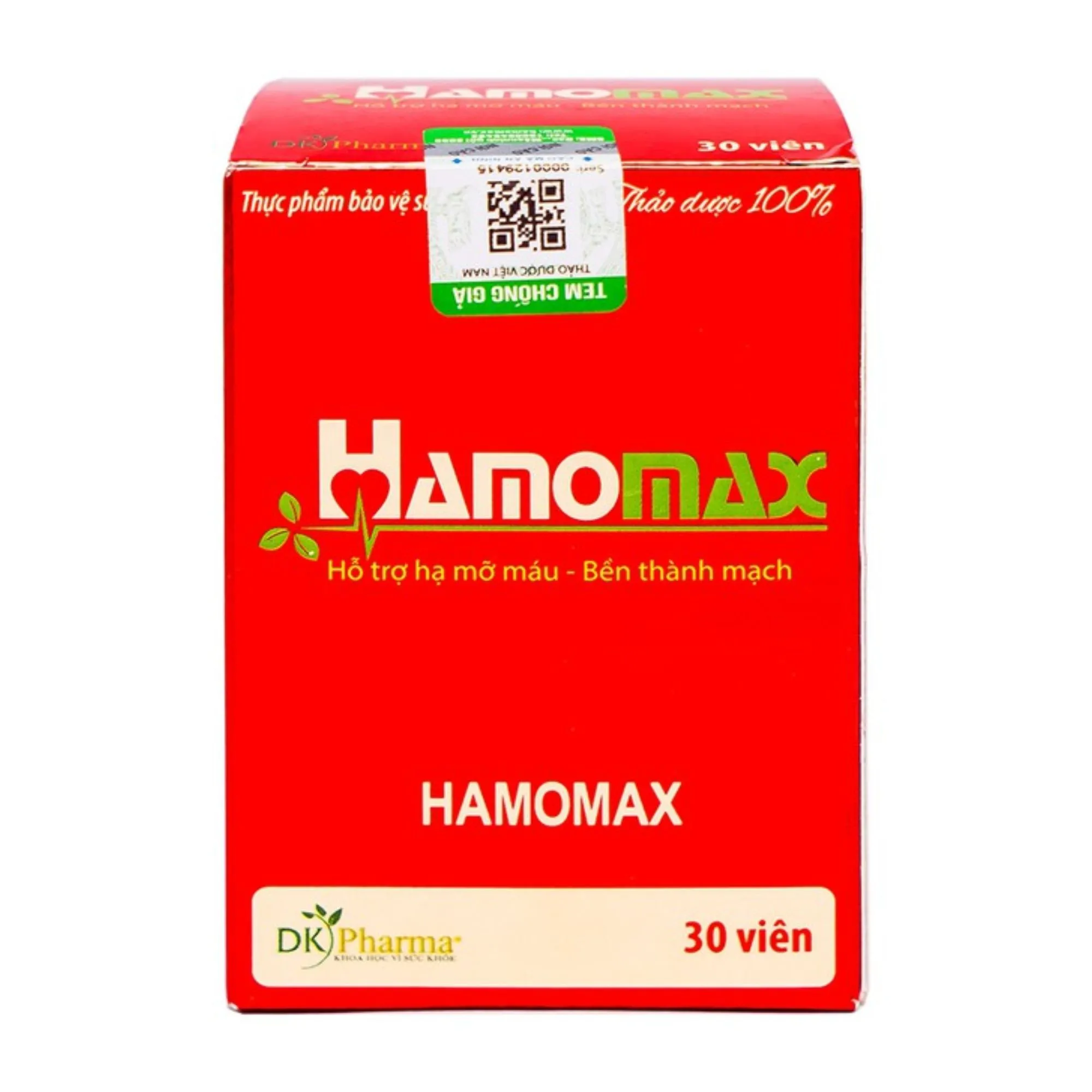Viên uống Hamomax - Hỗ trợ hạ mỡ máu, bền thành mạch (30 viên) 4