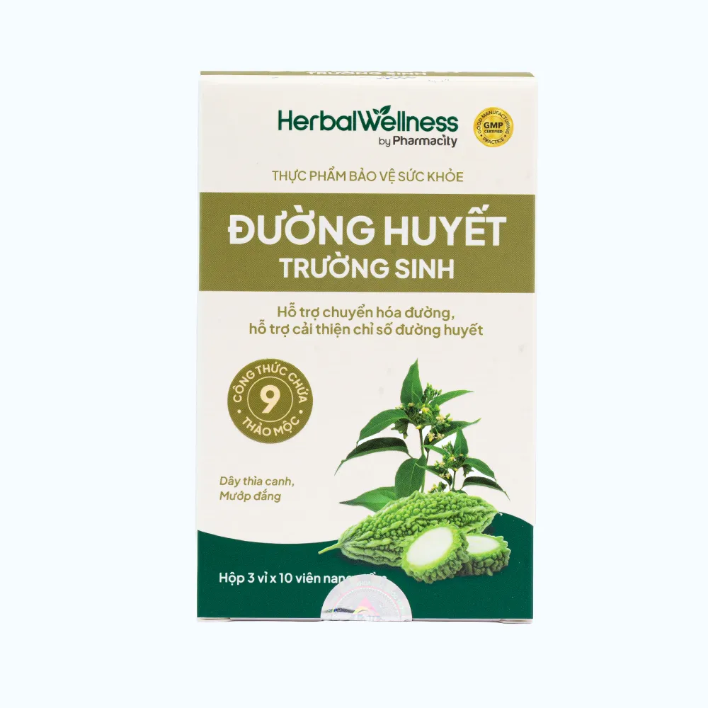 Viên uống Herbal Wellness Đường Huyết Trường Sinh hỗ trợ chuyển hóa đường (Hộp 30 viên) 2