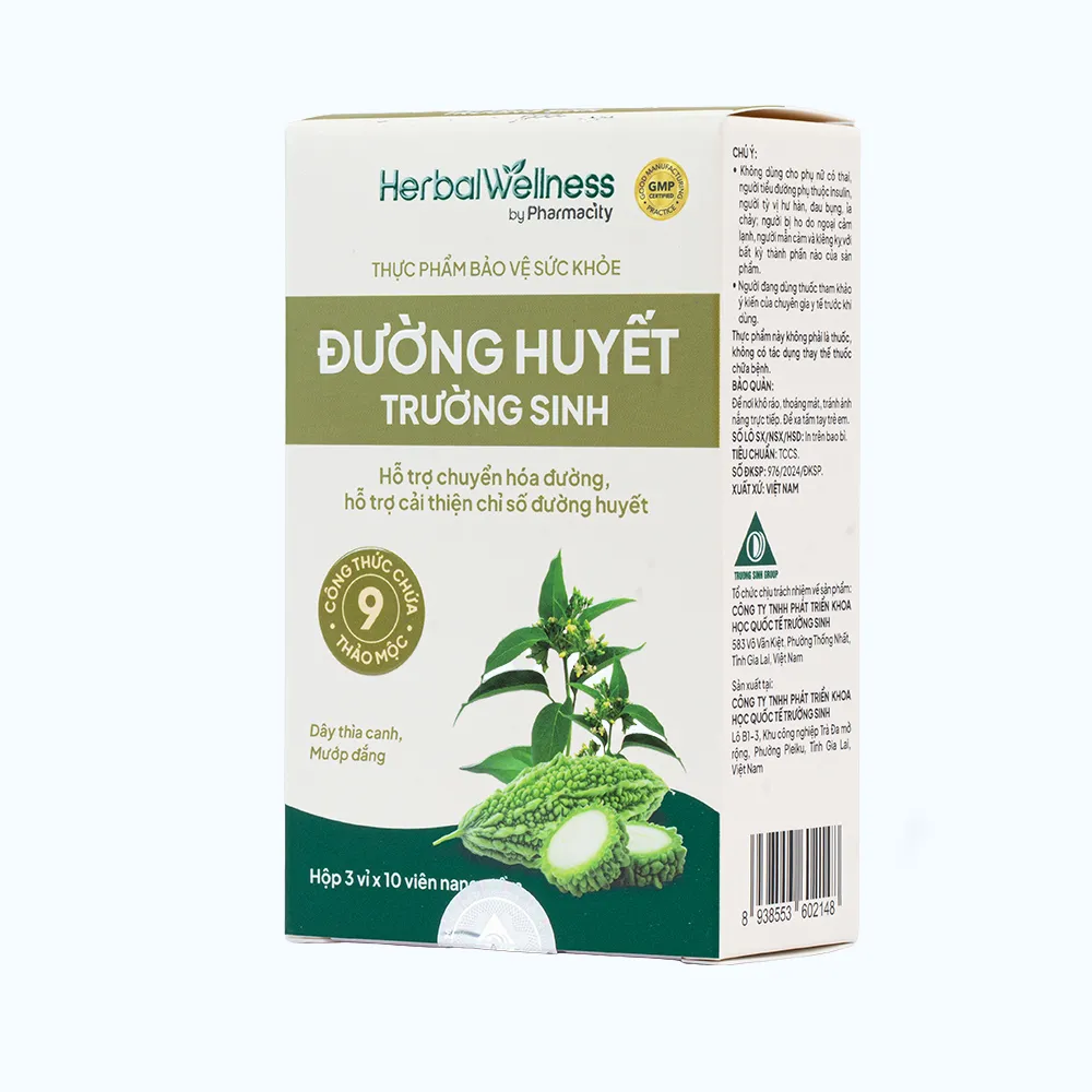 Viên uống Herbal Wellness Đường Huyết Trường Sinh hỗ trợ chuyển hóa đường (Hộp 30 viên) 4