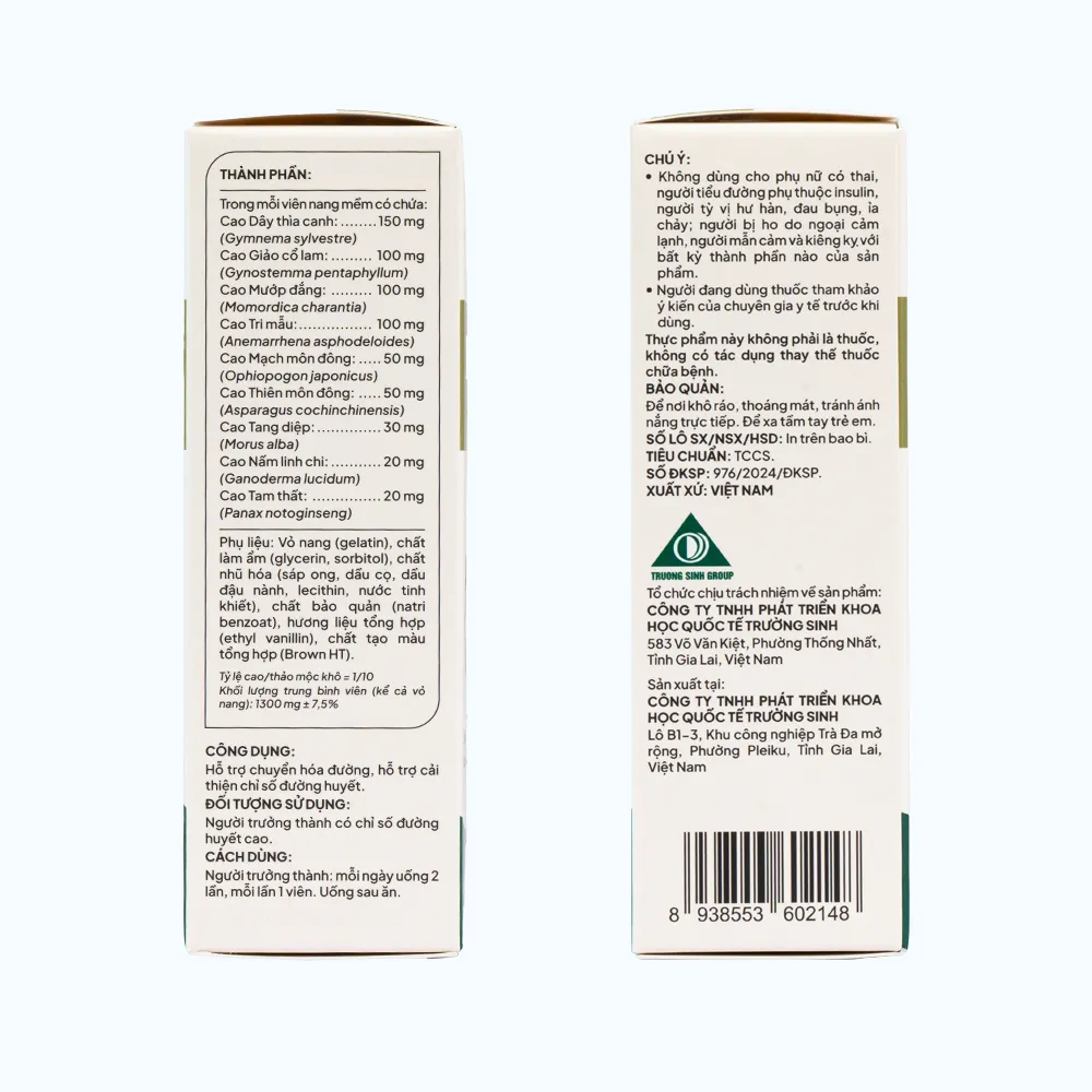 Viên uống Herbal Wellness Đường Huyết Trường Sinh hỗ trợ chuyển hóa đường (Hộp 30 viên) 5
