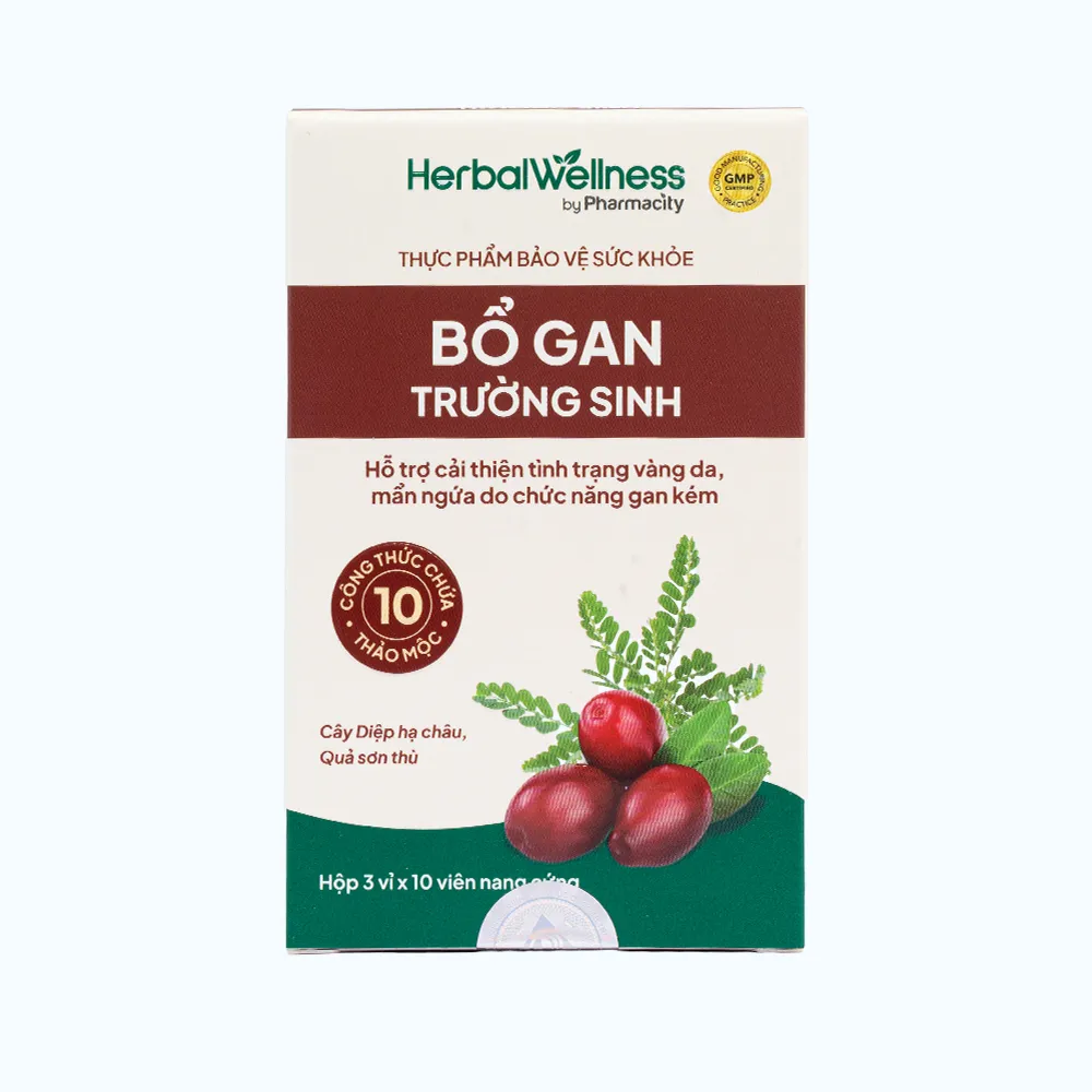 Viên uống Herbal Wellness Bổ Gan Trường Sinh hỗ trợ cải thiện chức năng gan (Hộp 30 viên) 6