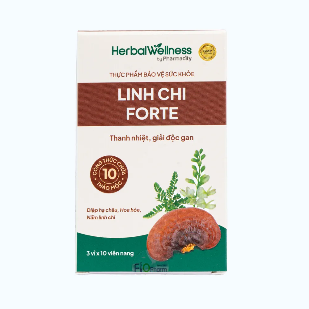 Viên uống Herbal Wellness Linh Chi Forte hỗ trợ thanh nhiệt, tăng cường chức năng gan (Hộp 30 viên) 3