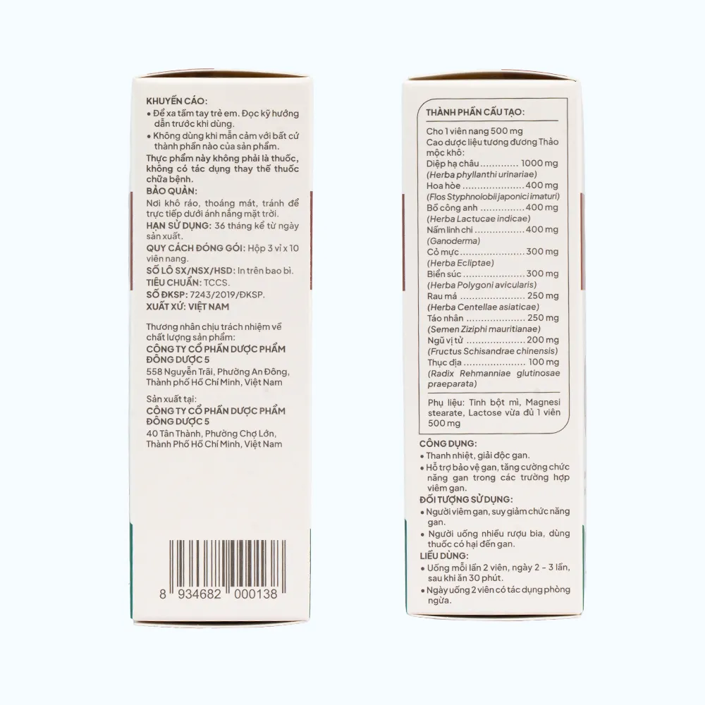 Viên uống Herbal Wellness Linh Chi Forte hỗ trợ thanh nhiệt, tăng cường chức năng gan (Hộp 30 viên) 6