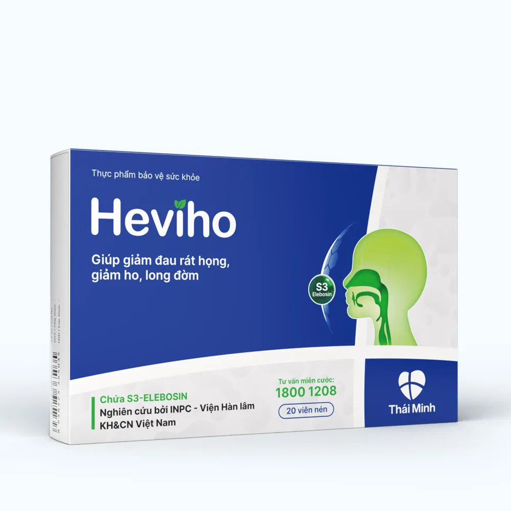 Viên uống Heviho (2 Vỉ x 10 Viên) hỗ trợ giảm ho và long đờm