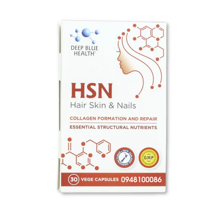 Viên uống HSN Hair Skin & Nails đẹp da, dưỡng móng, dưỡng tóc (Hộp 30 Viên)