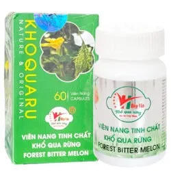 Viên uống khổ qua rừng Khoquaru hỗ trợ đường huyết, ổn định huyết áp (Hộp 60 viên)