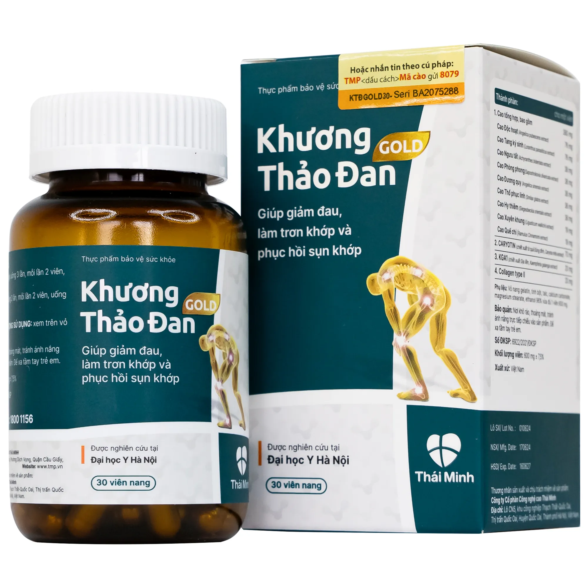 VIÊN UỐNG LÀM TRƠN KHỚP KHƯƠNG THẢO ĐAN GOLD 30V