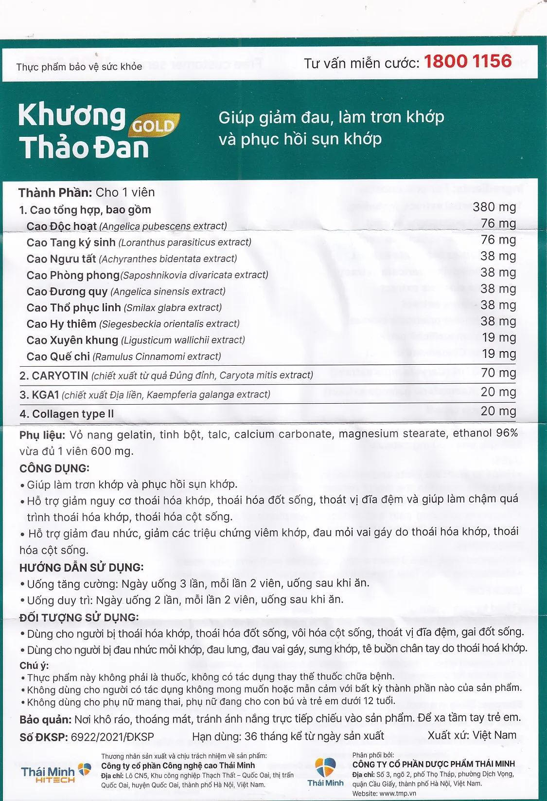 VIÊN UỐNG LÀM TRƠN KHỚP KHƯƠNG THẢO ĐAN GOLD 30V 12