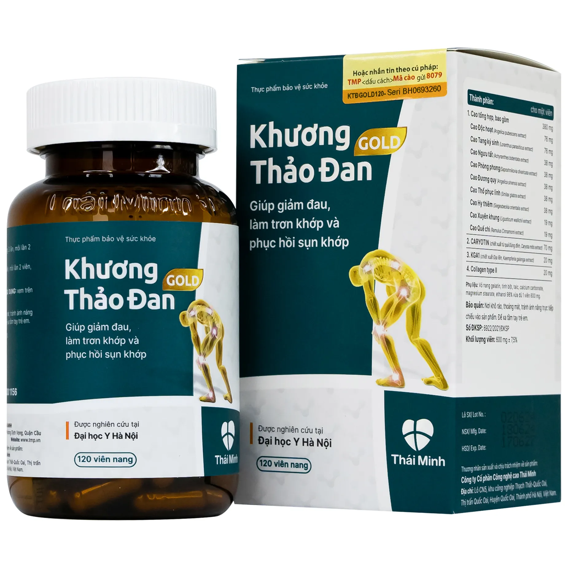 VIÊN UỐNG LÀM TRƠN KHỚP KHƯƠNG THẢO ĐAN GOLD 120V