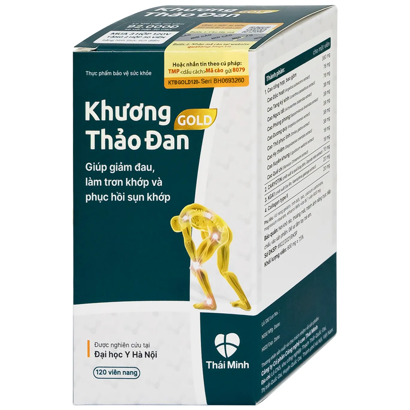 VIÊN UỐNG LÀM TRƠN KHỚP KHƯƠNG THẢO ĐAN GOLD 120V 4