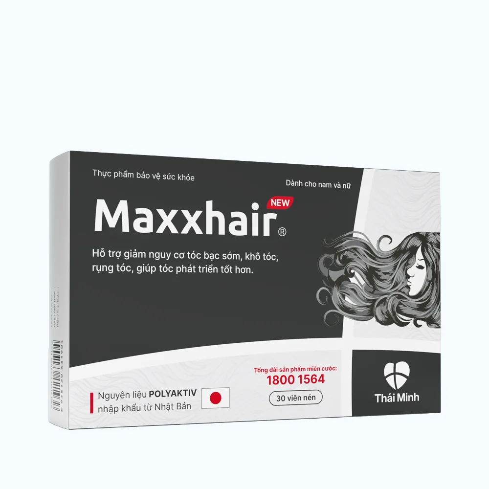 Viên uống Maxxhair (hộp 30 viên) hỗ trợ mọc tóc, giảm rụng tóc